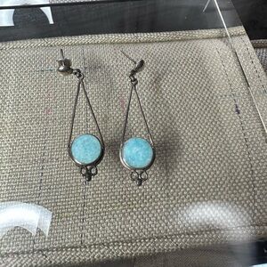 Elegant  925 Silver and Blue Earrings